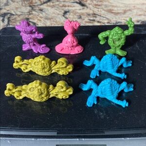 1970s Freakies Vintage Figures 7 pieces from my childhood cereal days. Memories
